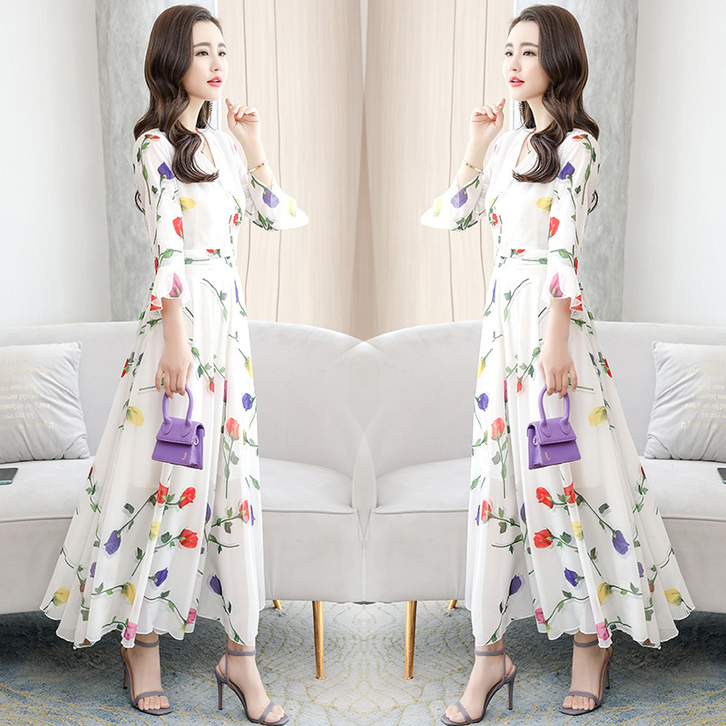 1622438405267.jpg Lexie | Vrouwen Chiffon Bloemen Jurk