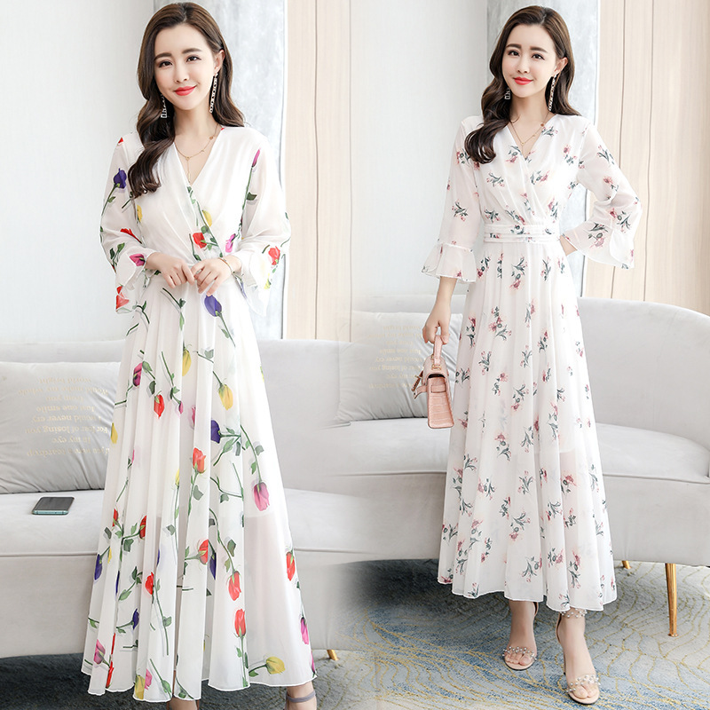 1622438405270.jpg Lexie | Vrouwen Chiffon Bloemen Jurk