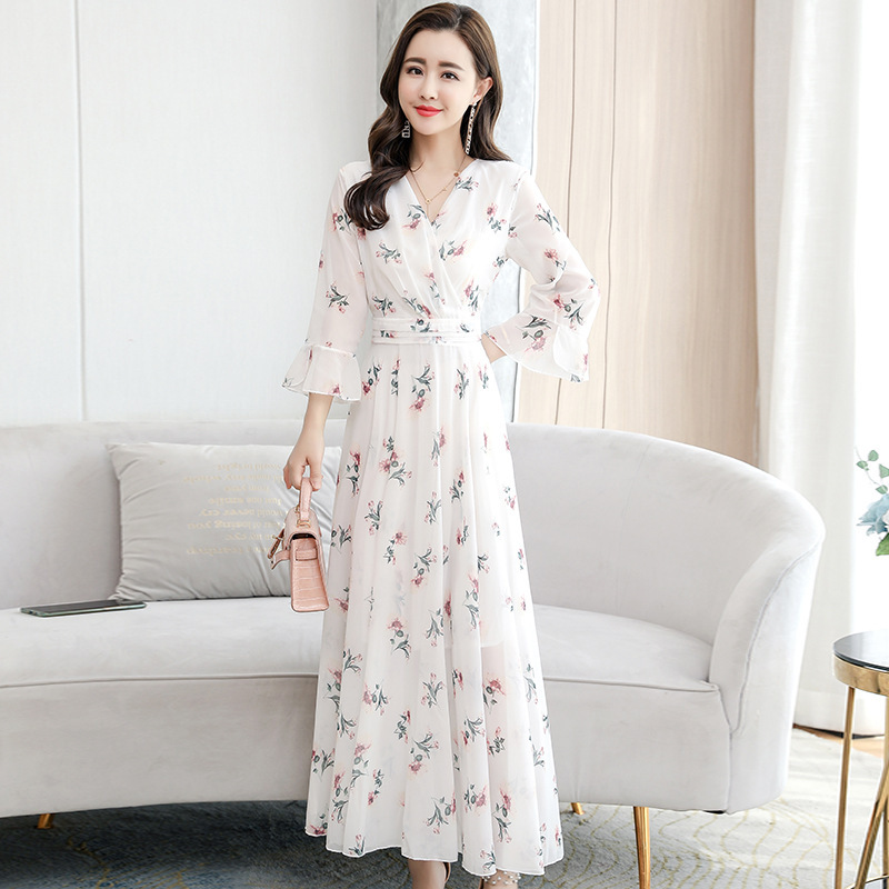 1622438405273.jpg Lexie | Vrouwen Chiffon Bloemen Jurk