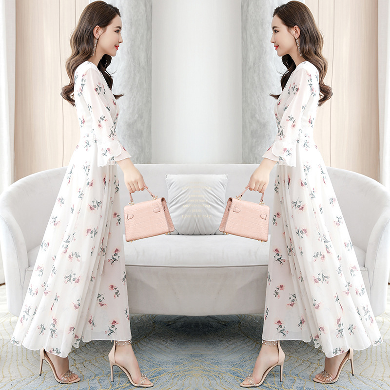 1622438405274.jpg Lexie | Vrouwen Chiffon Bloemen Jurk