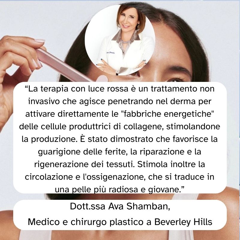 Copia della testimonianza dell'esperto Set per terapia a luce rossa