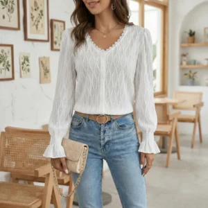 he56ibella Veronica | Top z dekoltem w szpic