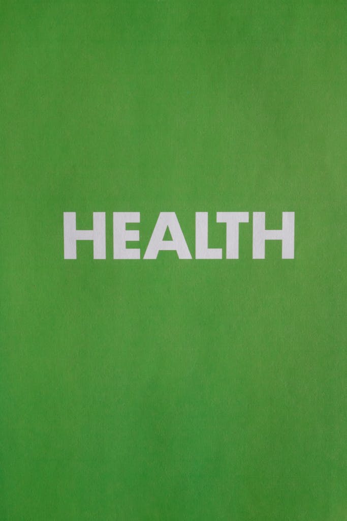 Simple green background with bold white 'HEALTH' text, ideal for health themes.
